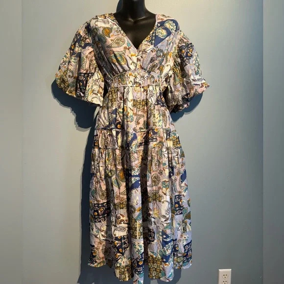 Annick Boho Patchwork Midi Dress - Picture 7 of 14